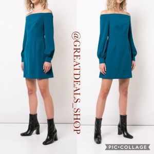 ‼️JILL STUART‼️BLUE TEAL OFF SHOULDER DRESS